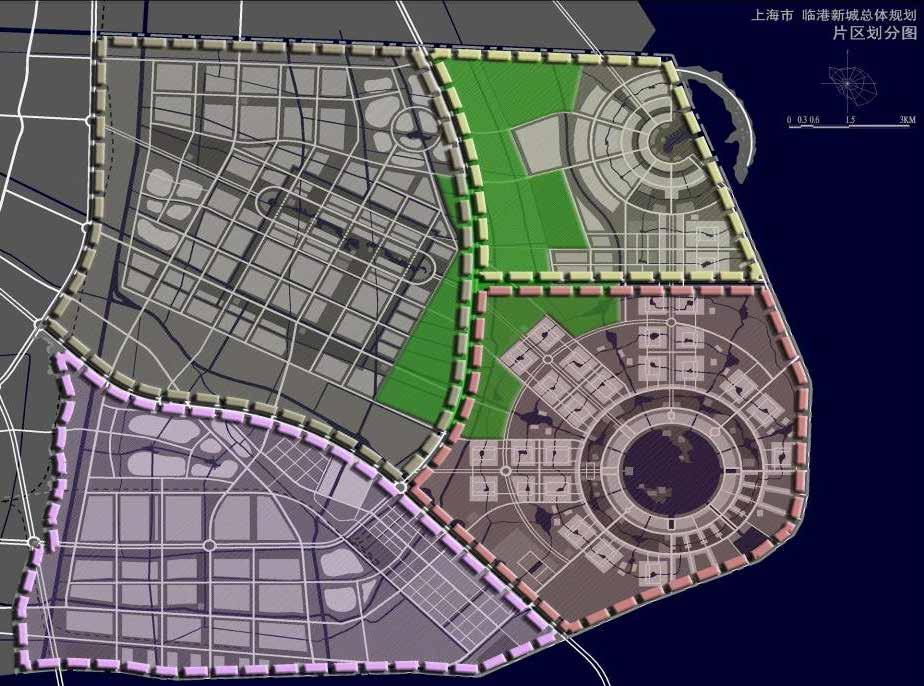 Floor Plan for the new city near the port Main industrial area Industrial area for heavy machinery and logistics park Forests near the port Bonded port area Comprehensive administrative area City