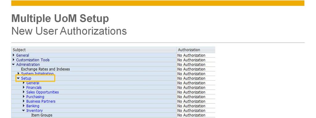 2 new user authorizations entries