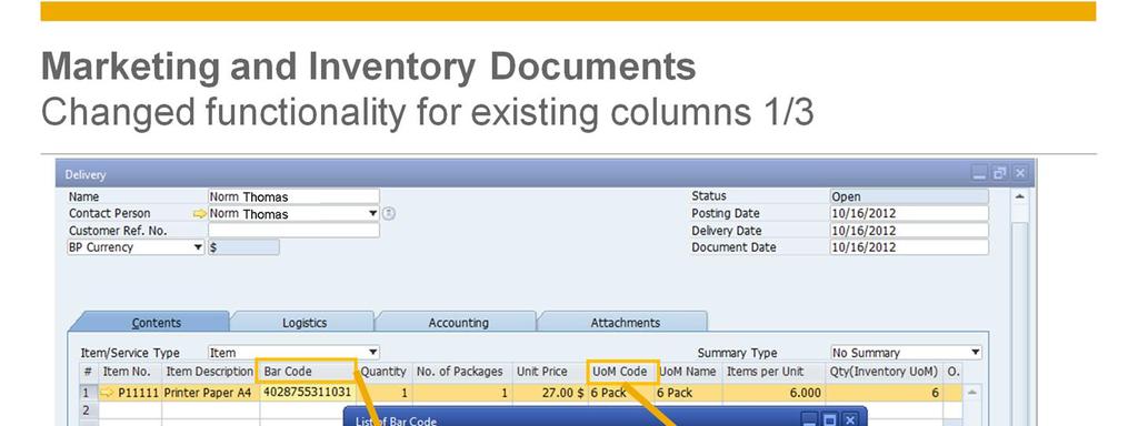 Many of the existing columns operate differently in version 9.0.