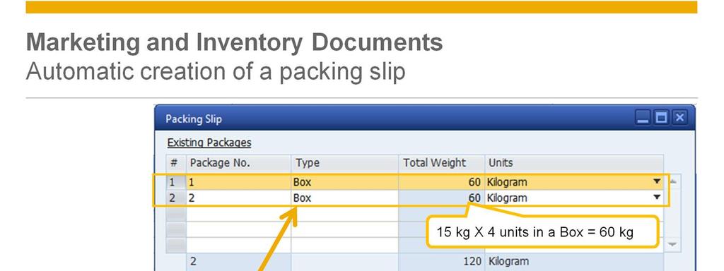 A Packing slip was automatically created for the delivery we viewed in slide 43.