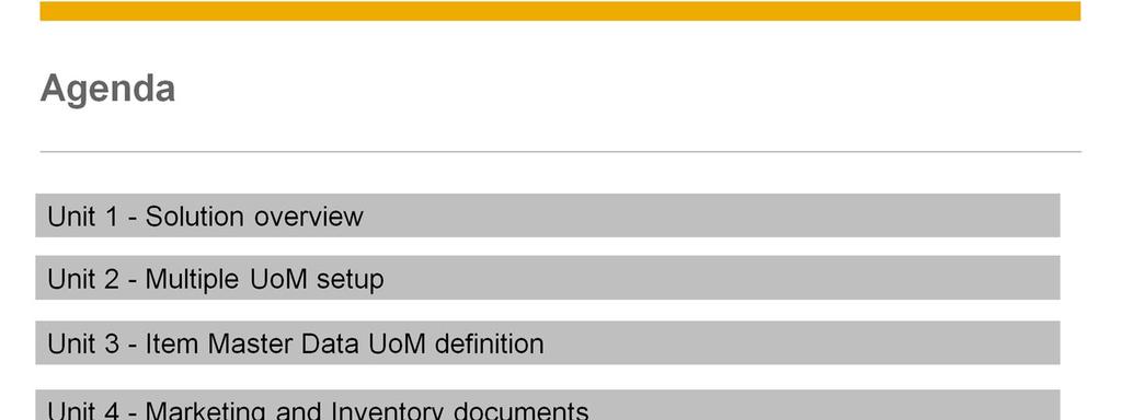 Unit 5 Other SAP Business One modules