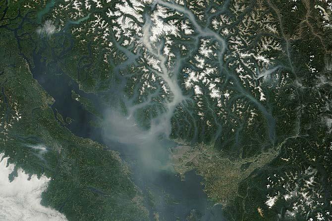 AQ Impacts Vancouver Sun - A thick blanket of smoke caused by forest