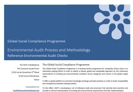 environmental Audit Process & Methodology 1 2 Risk Assessment System Country of employment site Industry Processes Sensitivity of local environment/ecosystems Self-assessment questionnaire Request