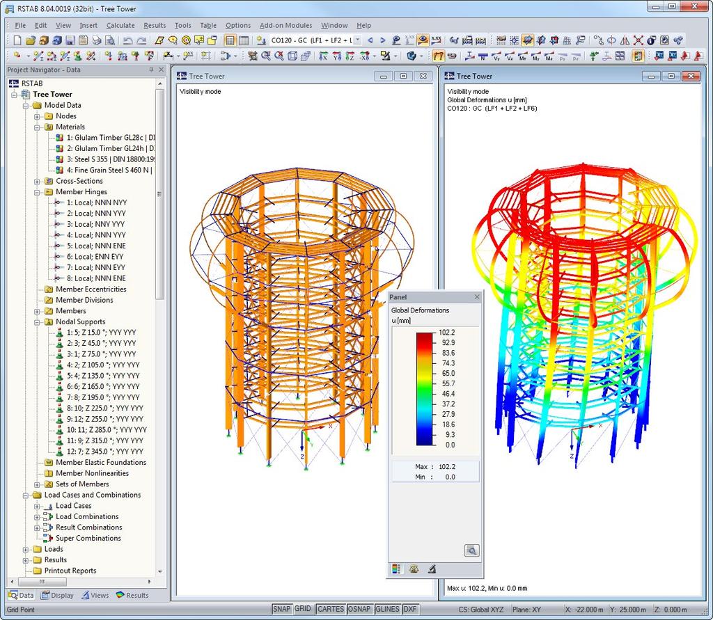 RSTAB 8 RSTAB - the powerful 3D framework program For highest demands in modern civil engi- neering Individual program packages due to modu- lar software structure Calculation of supporting