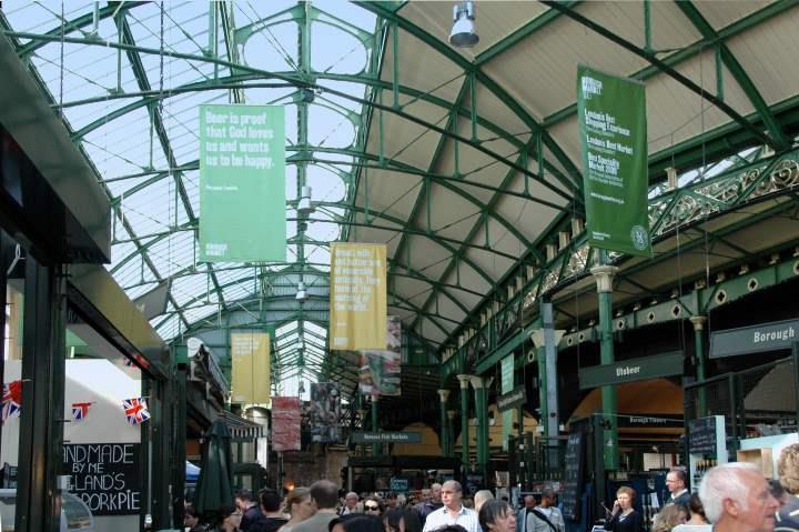 OTHER MATERIALS SHADING ROOFS Borough Market, London (1860) Old market streets used glass and