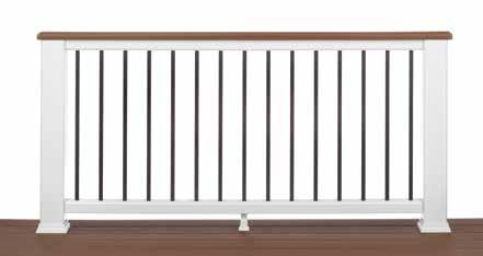 White Balusters: Charcoal Black round aluminum SS-5