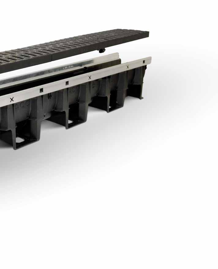 High quality channel CE marked and certified to BS EN 1433:2002 Load Class D 400* (see table below) Channels available in mm, 150mm and 200mm widths, enabling efficient hydraulic drainage design