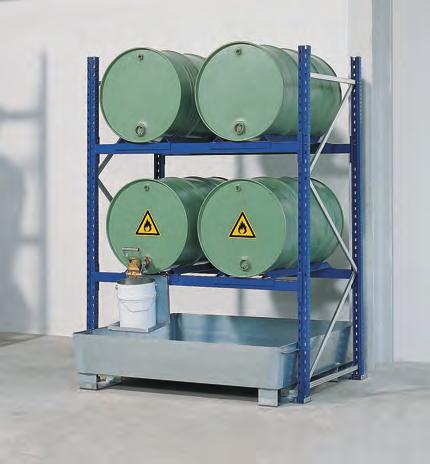 Drum Racks with Spill Sumps O Store and dispense 55-gallon drums in almost any combination.