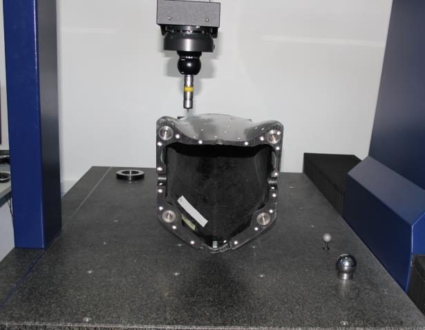 The next step is the application of the interior layers of carbon fiber which covers the honeycomb structure. The entire assembly is vacuumed in a bag and inserted into an autoclave.