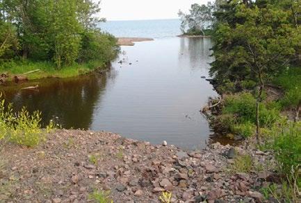 HYDROLOGIC SETTING Figure 2: A view upstream from Culvert 5648 Silver Creek is a stream coming off the Superior Uplands that discharges into Lake Superior near Culvert 5648.