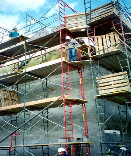 Proper Scaffold Access Provide access when scaffold platforms are more than 2 feet above or below a point of access Permitted types of access: