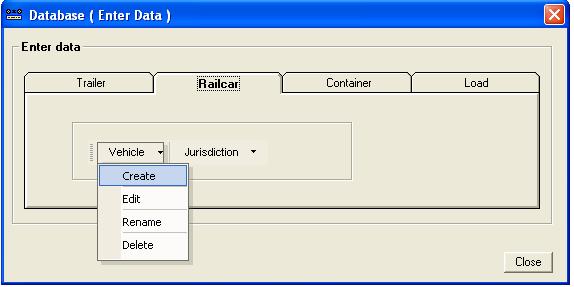 4.2.1 Vehicle - Create Click create and enter data as required.