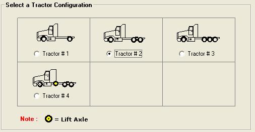 For example, if a tandem drive tractor is selected, a typical screen will be as shown below. Now you have two ways of creating a new tractor. Method #1: Enter Tractor ID and all other information.