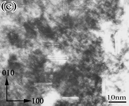 On the other hand, no precipitate could be found at grain boundaries of the Ti-49.0 at%ni and Ti-50.0 at%ni ribbons. Figure 8 shows bright field images obtained from the (a) Ti- 49.0 at%ni, (b) Ti-50.
