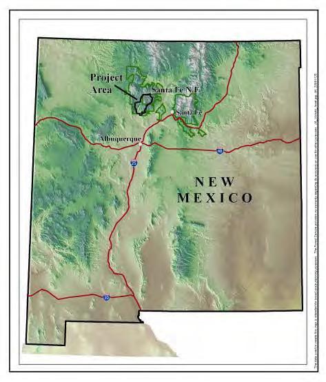 Southwest Jemez Mountains State: New Mexico Santa Fe National Forest 210,000 acre landscape Project includes: Thinning