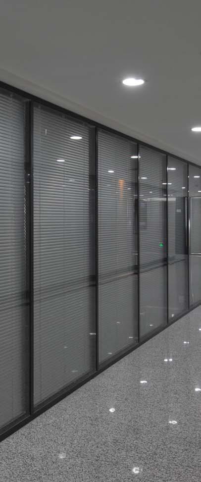 10 Decoration The construction of DEKO GV double glazed partitions allows for privacy to be incorporated.