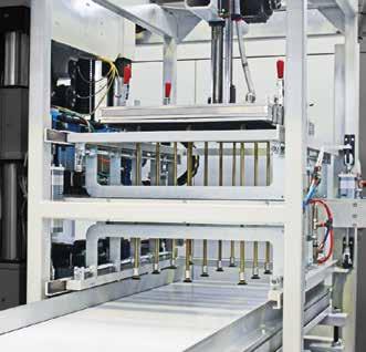 Down-ward stacking system Low investment and high speed No stacking frame