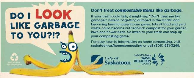 Home Composting Education The City provides composting education through a partnership with the Saskatchewan Waste Reduction Council (SWRC).