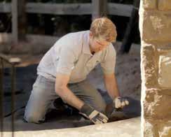 Prepare the patio area and ensure soil is stable prior to laying geotextile and base material.