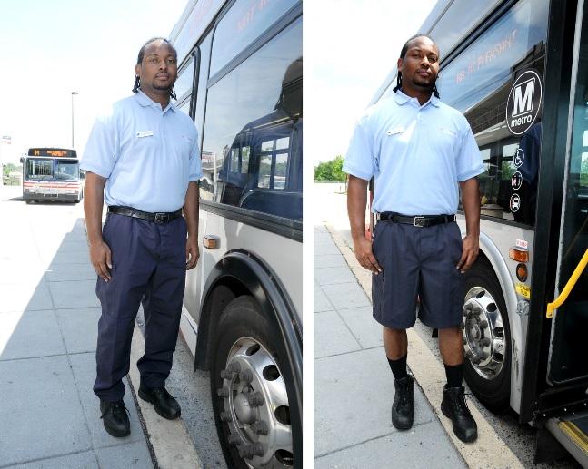 Employees have a variety of winter options Bus/Rail Operators maintain blue shirts and pants Bus Operators