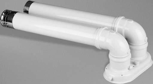 TWIN FLUE SYSTEM 80 SERIES CHARACTERISTICS Extruded alluminium tubes (alloy 6060), 1 mm thickness EN 1070 alloy is available in the applications where the condensate presence and 1.