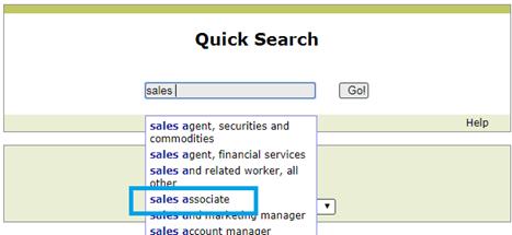 Step 2: Example We ll use sales associate as an example: 1.