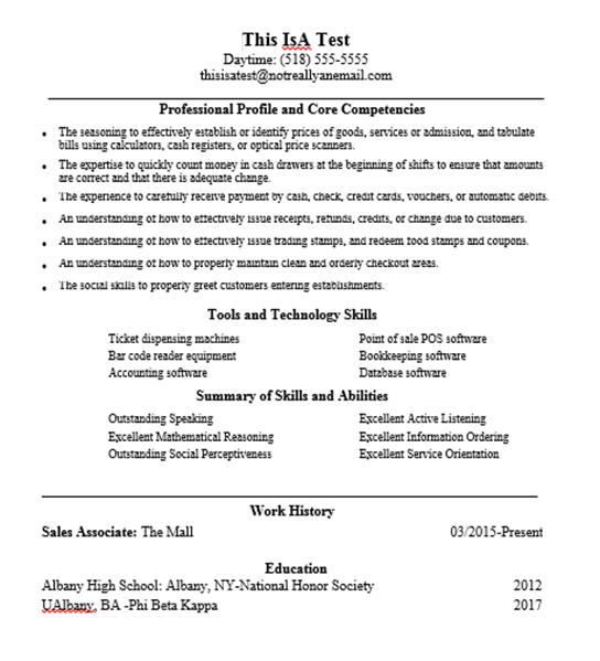 The finished resume It is recommended that Cypress Resume be used as a place to