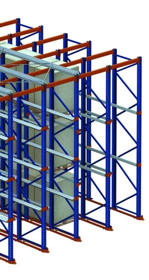 PALLET RACKING 5 C-rail Steel clad C-shaped 100 mm-high profile for supporting pallets without centralising. Used when the load overhangs the pallets.