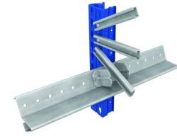 These stops can also be installed at the centre of a level to separate pallets in double