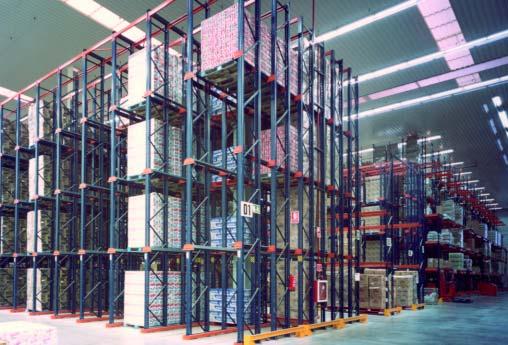 PALLET RACKING Conventional pallet racking and drive-in systems are usually combined in