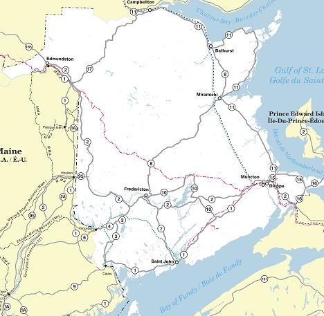 28 A Provincial Multimodal Transportation Strategy 2008-2018 New Brunswick Railways Layer Criteria (abridged) Result National Class 1 Shortline railways connecting to Class 1 and carry a minimum of