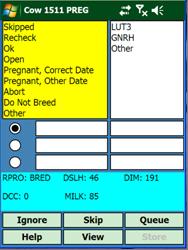 program to reduce labor Scan a cow OR tap on a cow on the