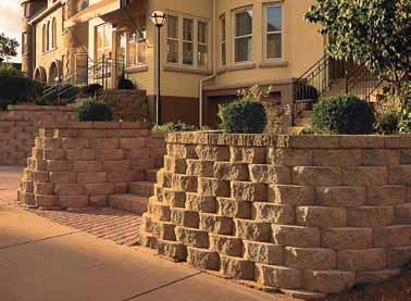 Wall Systems Wall Systems Diamond 10DS Stone Cut Face Total : Build up to 42" The dependability