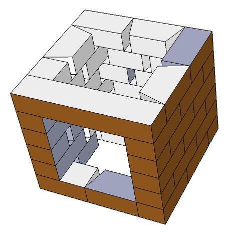 Step 8 Step 8: Install row 6 of blocks (2 corners, 3 garden blocks, and 1 half block).