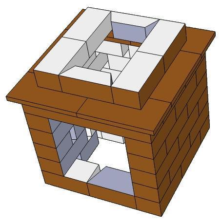 Once the tiles are level and in place remove them one by one and glue to the blocks below. The figure on the left is illustration of tile placement.