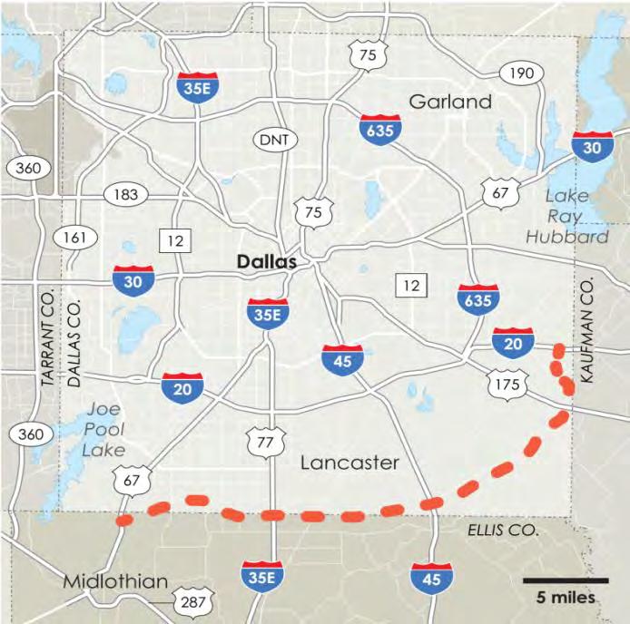 The project consists of constructing three mixed auto and truck tolled lanes in each direction with an opportunity for separating auto and truck traffic in the future.