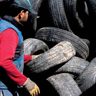 THE PROCESS GMN subjects tyres to a process of material reuse.