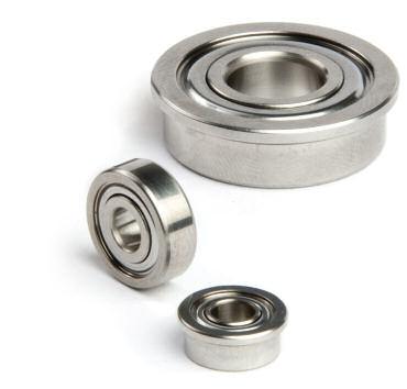 P Ball Bearings Generally in accordance with ISO 92, tolerance class Material: XCr1 stainless steel Shafts: page 11-2 Bearing pre-load washers: page - Bearing spacers: page - Plain Flanged Part