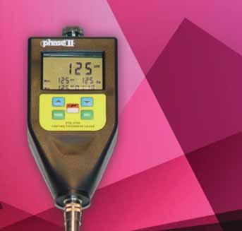 Coating Thickness Gauge 67 PTG-3700/3725 The PHASE II PTG-3700 series of gauges can perform two different methods of calculating thickness measurement by utilizing the characteristics of both eddy