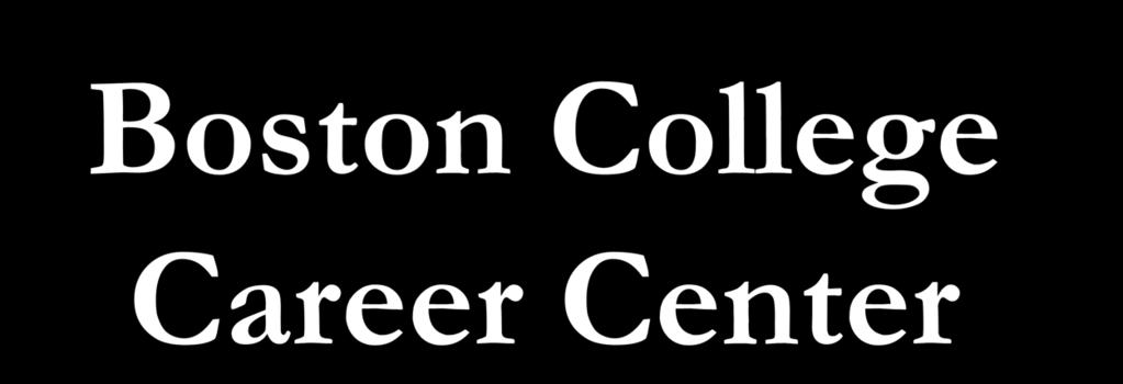 Boston College Career Center Recruiting Program