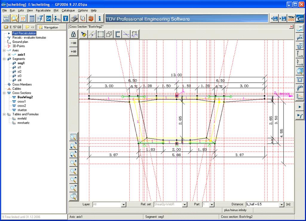 2.2 Creating the Geometric Model The geometric pre-processor GP allows for easily defining the structural model of any bridge structure.