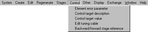 construction Remove rigid connection of a construction stage 7 Control Menu Construction Control menu is used to set the element error parameters, control target and