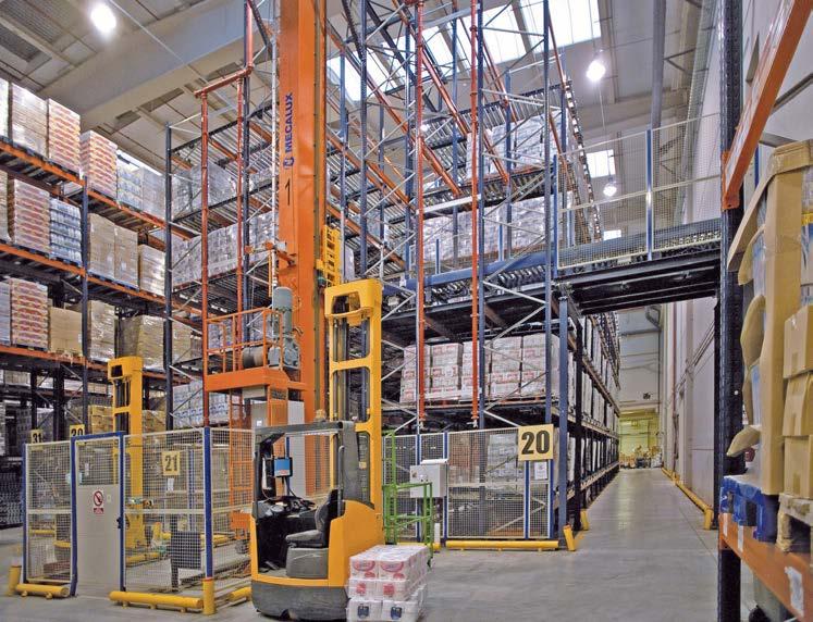 Automated warehouses with live racking Live racking can be served by