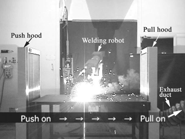 Fume collecting torch. Fig. 11. Structure of welding fume collector. 21H), and a pull hood (PL-01).
