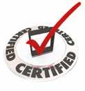 CERTIFICATIONS Our reliability is