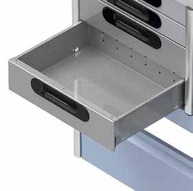 COMFORT AND SAFETY Drawers Total opening drawers for easy and confortable access to any loaded.