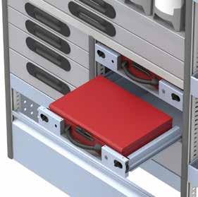 Runner guides robust and compact to minimize the lateral dimensions and obtain a greater loading surface.