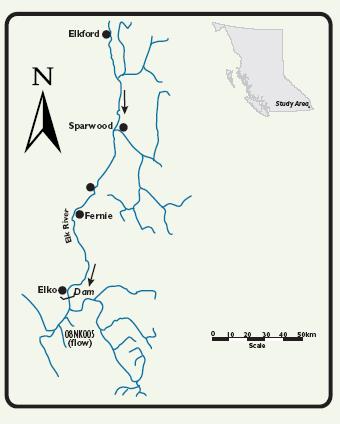 Water Quality Assessment of the Elk River, 1968-2 Figure 1 Map of Elk
