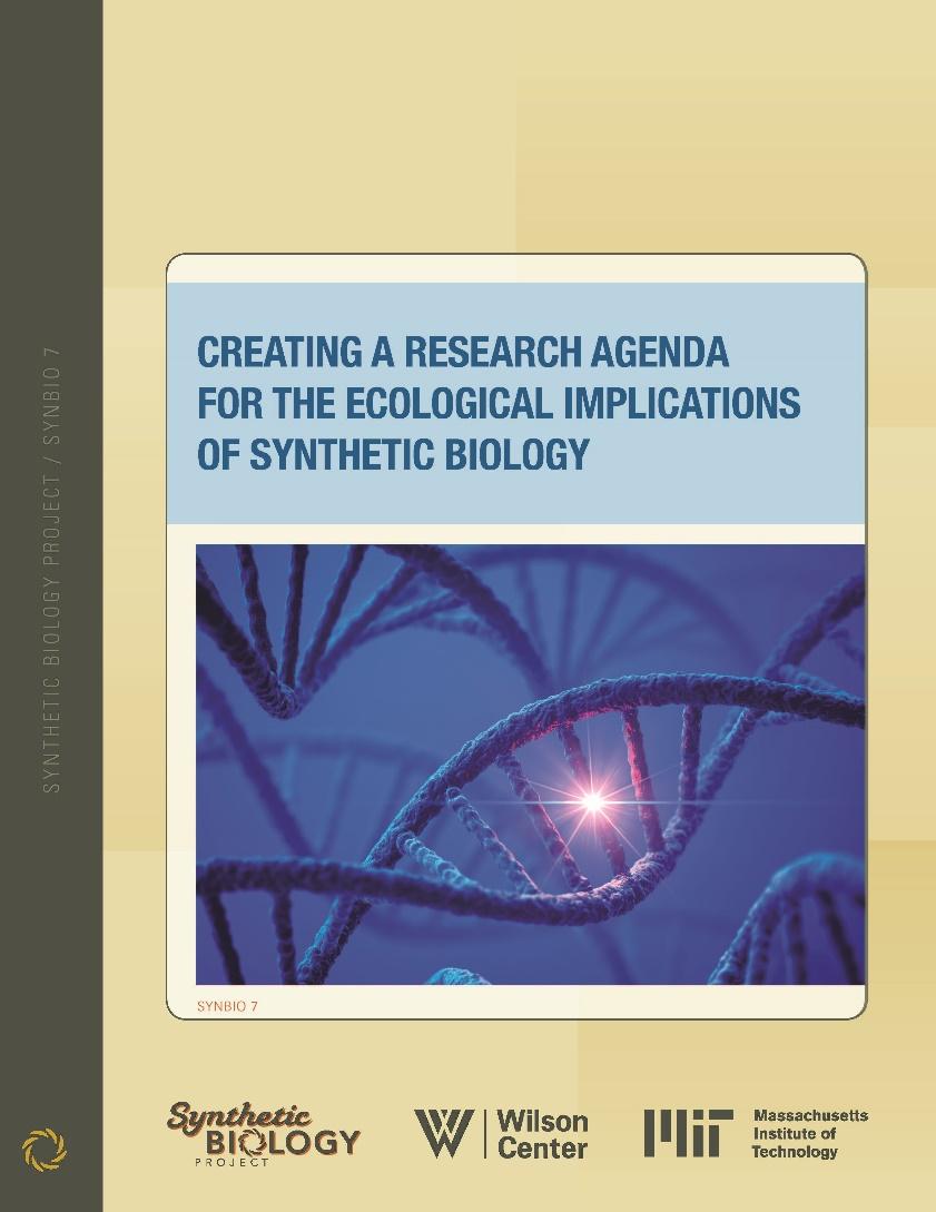 Developing an ecological risk research agenda Identification of potential ecological effects of synthetic biology applications Identification of critical areas of uncertainty associated with