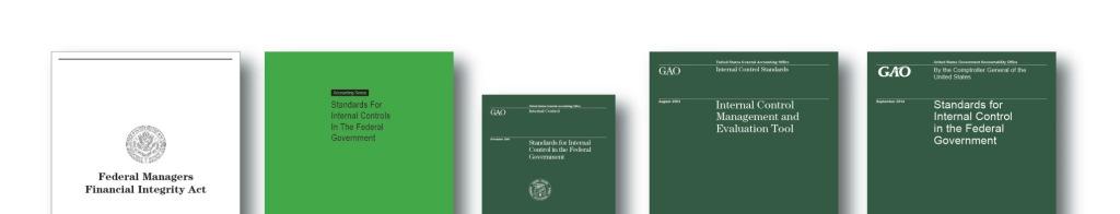 GAO develops the internal control (IC) standards The Green Book Federal Managers Financial Integrity Act 31 USC 3512 Consultation OMB develops guidance for agencies to implement GAO IC standards OMB